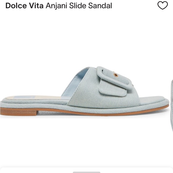 New Dolce Vita Anjani Buckle Slide Sandal Blue - Picture 3 of 5